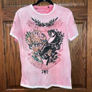 Pink Buffalo David Bitton tee shirt. Size Small